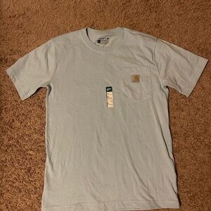 NWT Carhartt Men's Light Blue Short Sleeve Relaxed Fit Tee